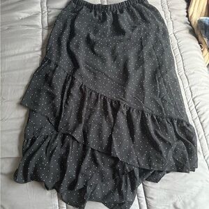 A new day - Black Polka Dot Skirt